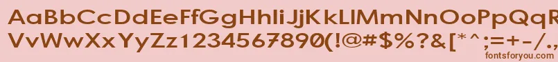 Bogstand Font – Brown Fonts on Pink Background