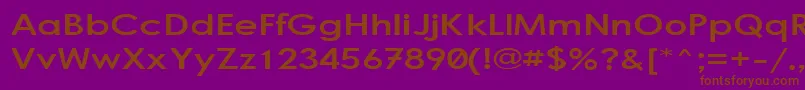 Bogstand Font – Brown Fonts on Purple Background
