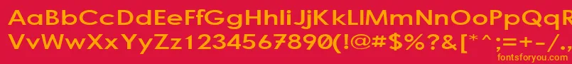 Bogstand Font – Orange Fonts on Red Background