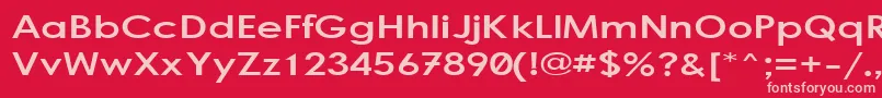 Bogstand Font – Pink Fonts on Red Background