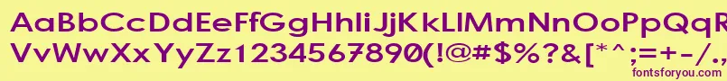Bogstand Font – Purple Fonts on Yellow Background