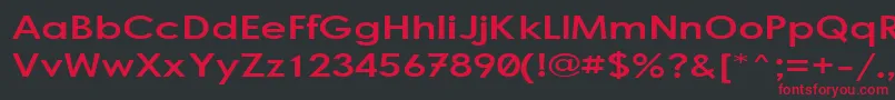 Bogstand Font – Red Fonts on Black Background