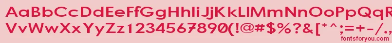 フォントBogstand – ピンクの背景に赤い文字