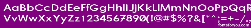 Bogstand Font – White Fonts on Purple Background