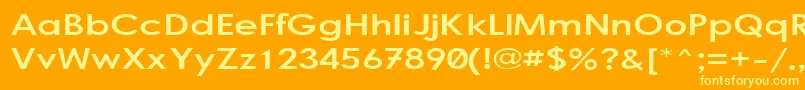 フォントBogstand – オレンジの背景に黄色の文字