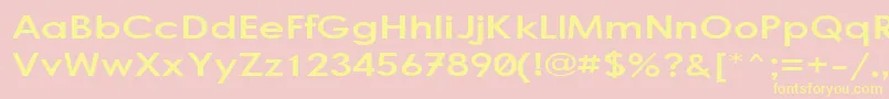 Bogstand Font – Yellow Fonts on Pink Background