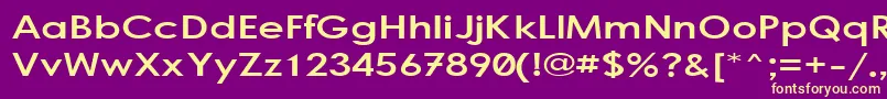 Bogstand Font – Yellow Fonts on Purple Background