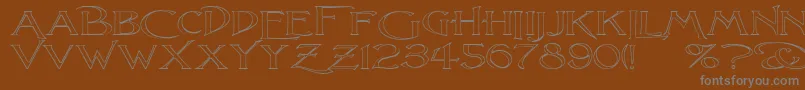 LightfootOutlineExtraExpandedRegular Font – Gray Fonts on Brown Background