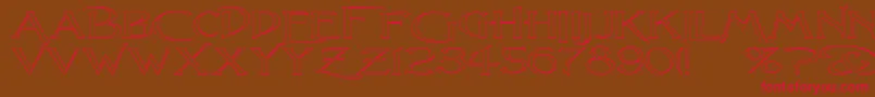 LightfootOutlineExtraExpandedRegular Font – Red Fonts on Brown Background