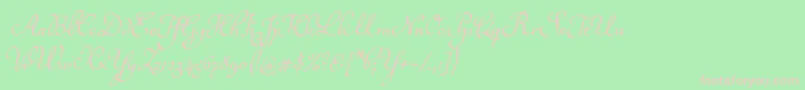 Ballerinoitc Font – Pink Fonts on Green Background