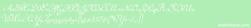 Ballerinoitc Font – White Fonts on Green Background