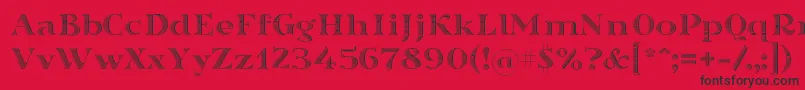 Sortefaxs02 Font – Black Fonts on Red Background