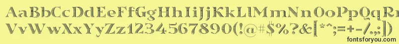 Sortefaxs02 Font – Black Fonts on Yellow Background