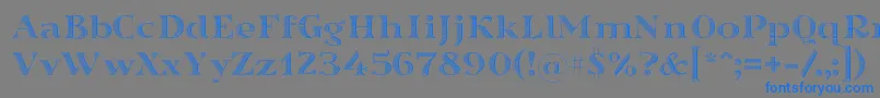 フォントSortefaxs02 – 灰色の背景に青い文字