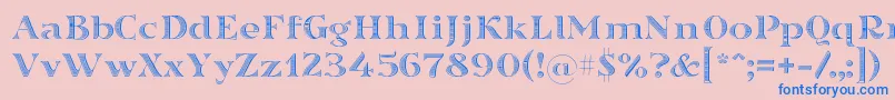 Sortefaxs02 Font – Blue Fonts on Pink Background