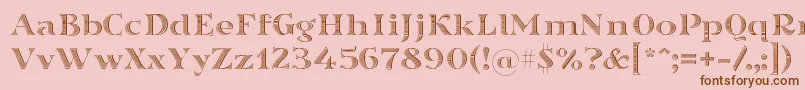 Sortefaxs02 Font – Brown Fonts on Pink Background