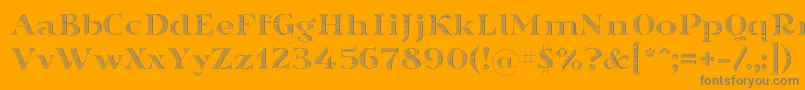 Sortefaxs02 Font – Gray Fonts on Orange Background