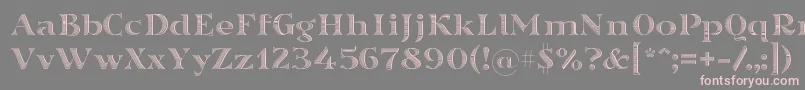 フォントSortefaxs02 – 灰色の背景にピンクのフォント