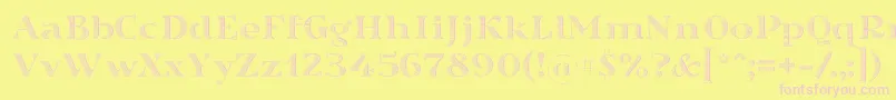 Sortefaxs02 Font – Pink Fonts on Yellow Background