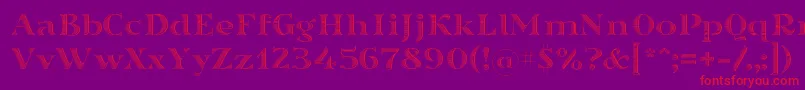 Sortefaxs02 Font – Red Fonts on Purple Background