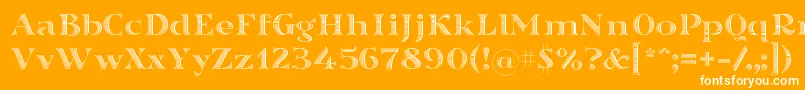 Sortefaxs02 Font – White Fonts on Orange Background