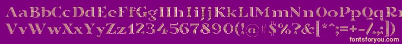 Sortefaxs02 Font – Yellow Fonts on Purple Background