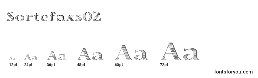 Размеры шрифта Sortefaxs02