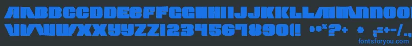 Contourgeneratorink Font – Blue Fonts on Black Background