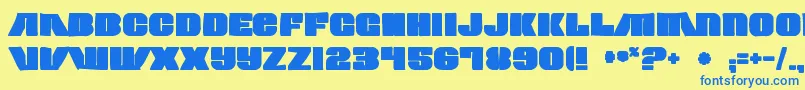 Contourgeneratorink Font – Blue Fonts on Yellow Background