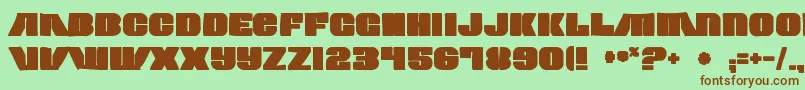 Contourgeneratorink Font – Brown Fonts on Green Background