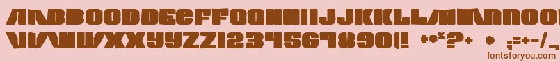 Contourgeneratorink Font – Brown Fonts on Pink Background