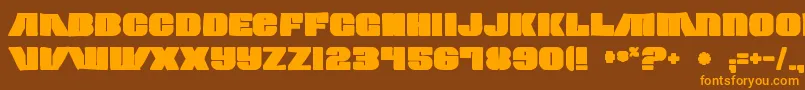 Contourgeneratorink Font – Orange Fonts on Brown Background