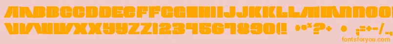 Contourgeneratorink Font – Orange Fonts on Pink Background