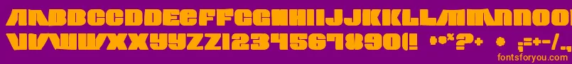 Contourgeneratorink Font – Orange Fonts on Purple Background