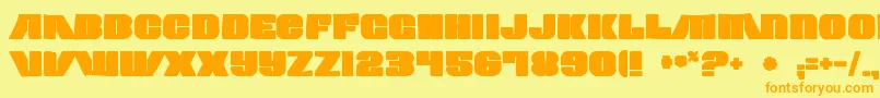 Contourgeneratorink Font – Orange Fonts on Yellow Background