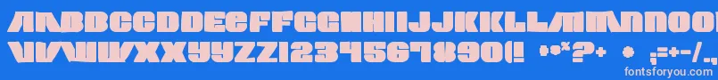 Contourgeneratorink Font – Pink Fonts on Blue Background