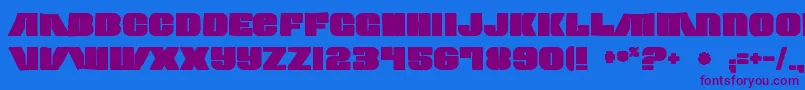 Contourgeneratorink Font – Purple Fonts on Blue Background