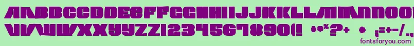 Contourgeneratorink Font – Purple Fonts on Green Background