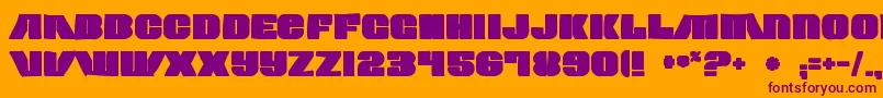 Contourgeneratorink Font – Purple Fonts on Orange Background