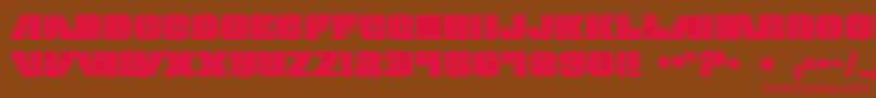 Contourgeneratorink Font – Red Fonts on Brown Background