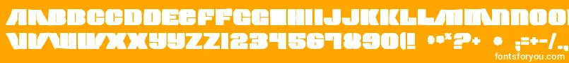 Contourgeneratorink Font – White Fonts on Orange Background