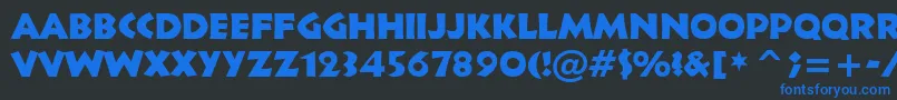 Tt1115m Font – Blue Fonts on Black Background