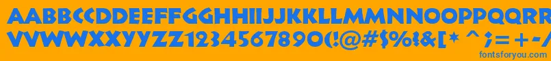 Tt1115m Font – Blue Fonts on Orange Background