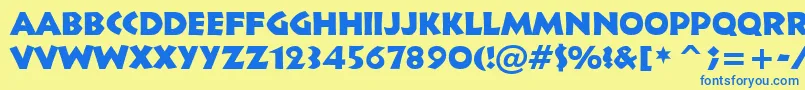 Tt1115m Font – Blue Fonts on Yellow Background