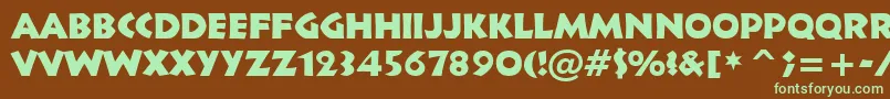 Tt1115m Font – Green Fonts on Brown Background