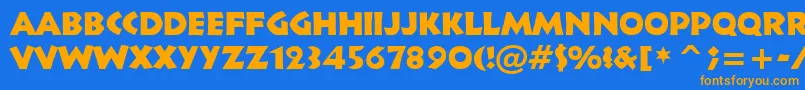 Tt1115m Font – Orange Fonts on Blue Background