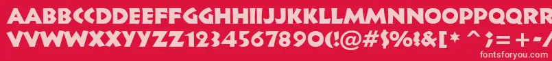 Tt1115m Font – Pink Fonts on Red Background