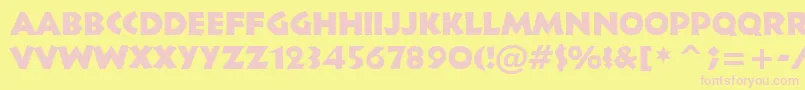 Tt1115m Font – Pink Fonts on Yellow Background