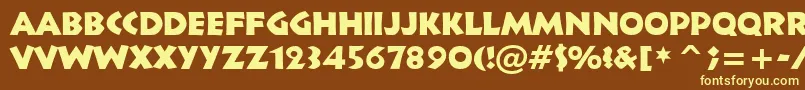 Tt1115m Font – Yellow Fonts on Brown Background