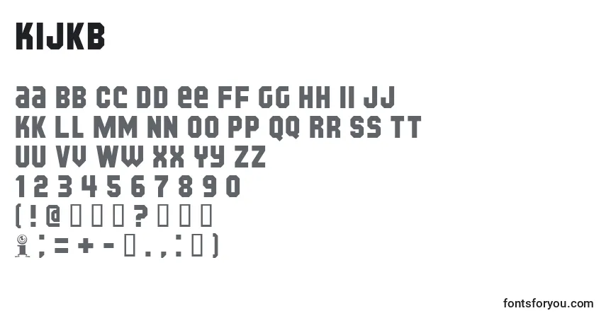 Kijkbフォント–アルファベット、数字、特殊文字